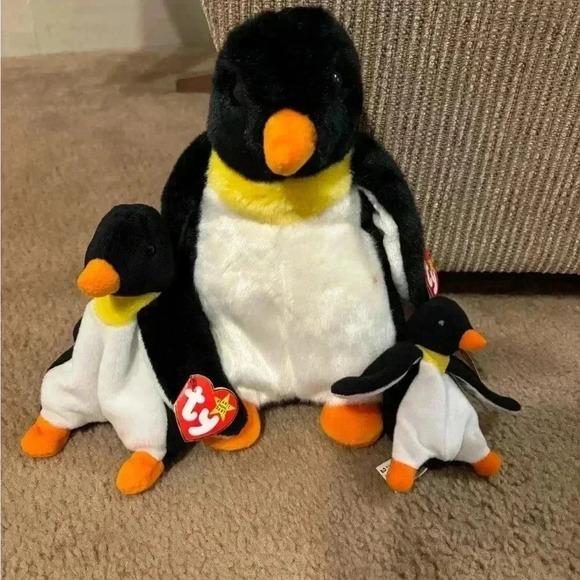 Retired 1998 TY Beanie Baby Buddie Waddle the Penguin with Tag All 3 - Picture 3 of 7